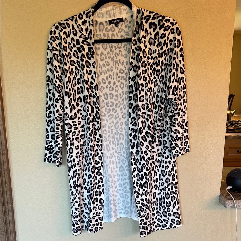 Black and White Animal Print cardigan